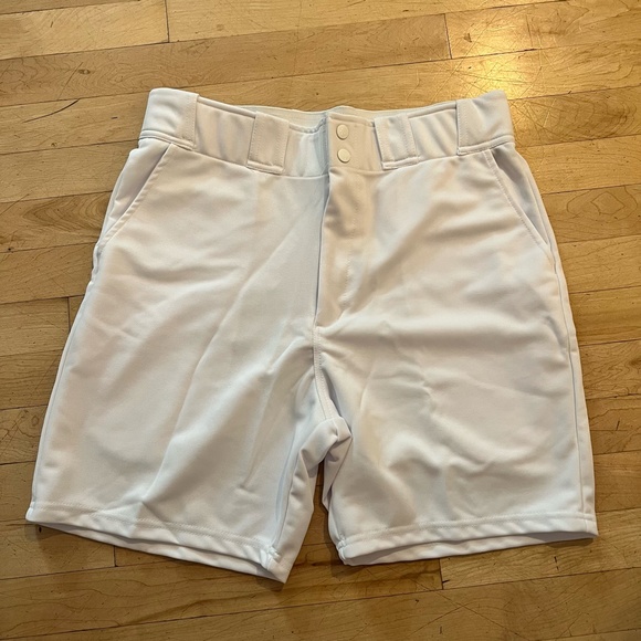 2 Pair Mens Baseball Football Coaches Shorts White Size Small Above Knee Pockets - Picture 2 of 11